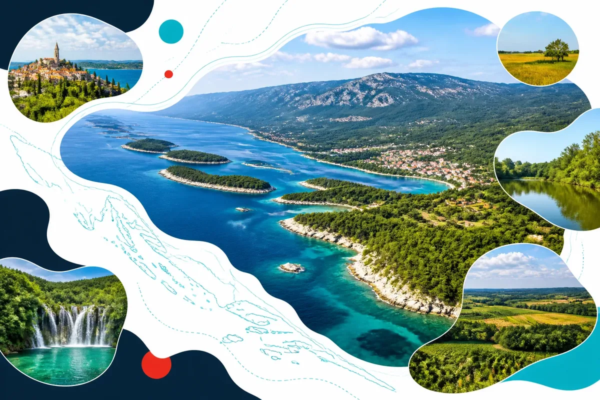 Carte de la Croatie : régions et repères essentiels